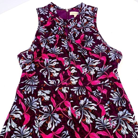 Rebecca Taylor Mystic Garden Sleeveless Silk Dress High Neck Floral Size Small - Picture 16 of 16